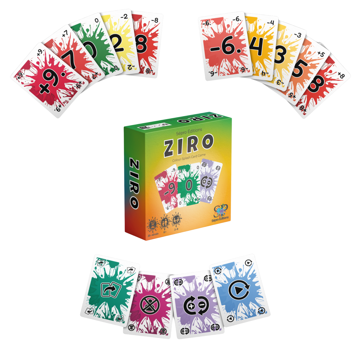Ziro – Jeu de cartes familial rapide et amusant (2 à 8 joueurs)