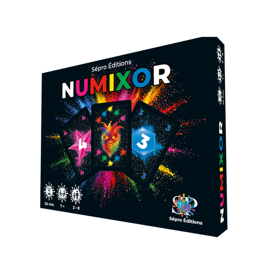 Numixor – Jeu de cartes familial coloré et dynamique (2 à 8 joueurs)