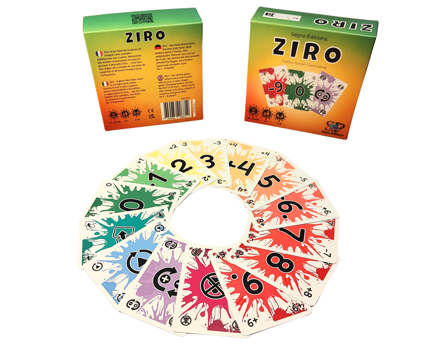 Ziro – Jeu de cartes familial rapide et amusant (2 à 8 joueurs)